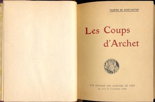 Les coups d'Archet - copertina