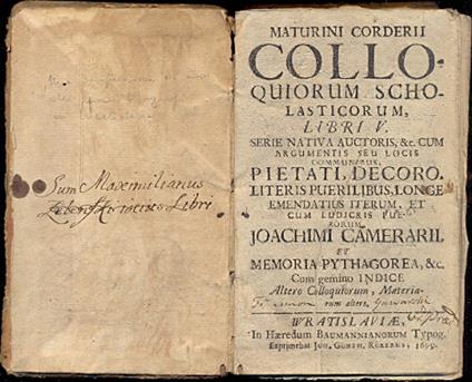 Colloquiorum scholasticorum, libri V - copertina