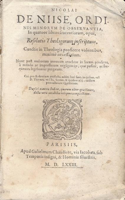 Resolutio Theologorum inscriptum, cunctis in theologia proficere volentibus, maxime necessarium - copertina