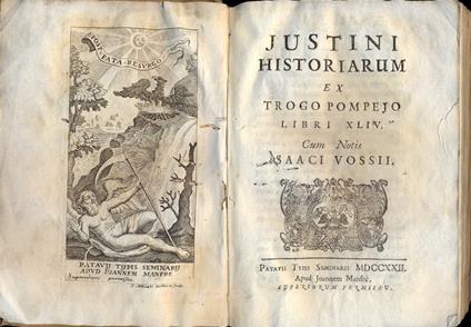 Historiarum ex Trogo Pompejo. Libri XLIV. Cum notis Isaaci Vossii - copertina