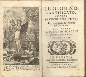 Il giorno santificato, ovvero pratiche spirituali per santificare le azioni del giorno - Liborio Siniscalchi - copertina