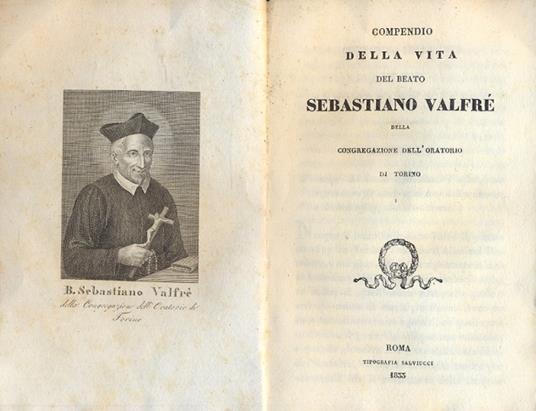 Compendio della vita del Beato Sebastiano Valfrè, della Congregazione dell'Oratorio di Torino - copertina