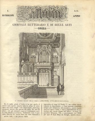 L' Album, giornale letterario e di belle arti. XIX anno - copertina