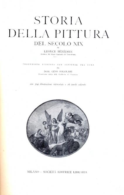 Storia della pittura del Secolo XIX. Traduzione italiana con aggiunte per cura di Gino Fogolari - copertina