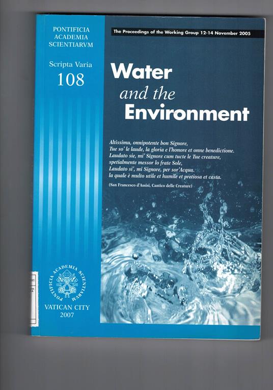 Water and the Environment - copertina