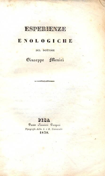 Esperienze enologiche - copertina