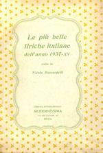 Le più belle liriche italiane dell'anno 1937 scelte dall'Autore