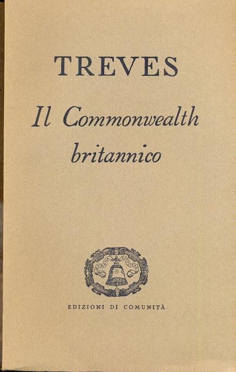 Il Commonwealth Britannico - Giuseppino Treves - copertina