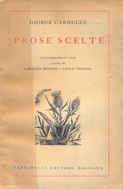 Prose scelte. Con introduzione e note a cura di Lorenzo Bianchi e Paolo Nediani - copertina