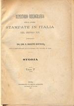 Repertorio bibliografico delle opere stampate in italia nel secolo XIX . Storia, vol. II