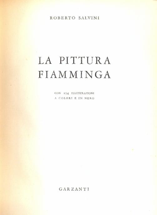 La pittura fiamminga - Roberto Salvini - copertina