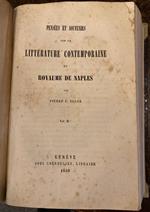 Pensées et souvenirs sur la littérature contemporaine du Royaume de Naples Vol. I & Vol. II