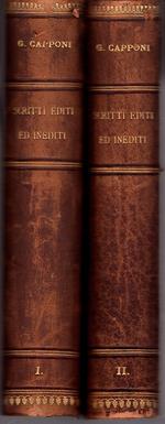 Scritti editi ed inediti. Per cura di Marco Tabarrini. Vol I: scritti editi. Vol. II: scritti inediti