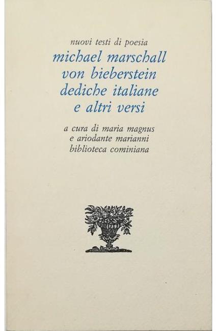 Dediche italiane e altri versi - copertina