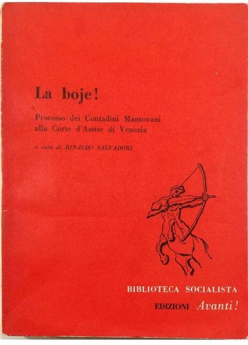 La boje! Processo dei Contadini Mantovani alla Corte d'Assise di Venezia - Rinaldo Salvadori - copertina