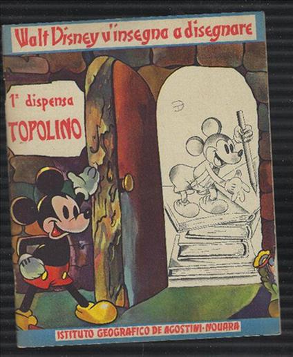 Walt Disney V'insegna A Disegnare 1° Dispensa - Topolino - Walt Disney - copertina