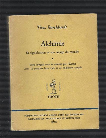 Alchimie - Titus Burckhardt - copertina