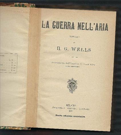 La Guerra Nell'aria - copertina
