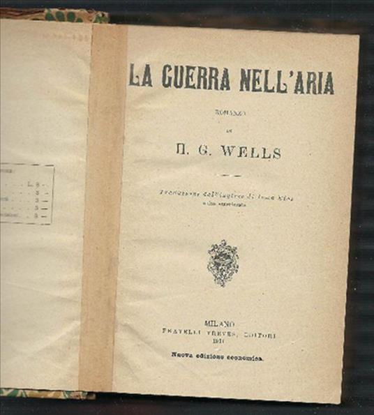 La Guerra Nell'aria - copertina