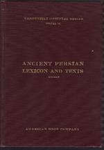 Ancient Persian Lexicon And Texts
