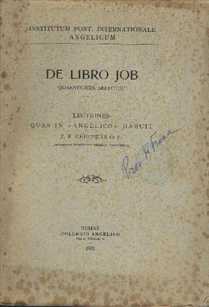 De Libro Job - copertina