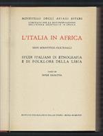 L' italia In Africa Serie Scientifico Culturale Studi Italiani Di Etnografia E..