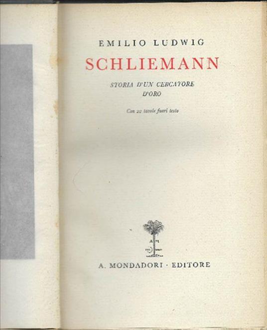 Schliemann - Emile Ludwig - copertina