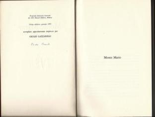 Monte Mario - Carlo Cassola - copertina