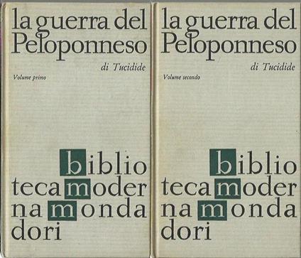La guerra del Peloponneso (2 volumi) - Tucidide - copertina