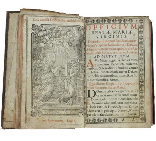 Officium B. Mariae Virginis, Nuper Reformatum, & Pij 5. Pont. Max. Iussu Editum. Cum Indulgentiis. Accessere Psalmi Qui In Vesperis & Completorijs Per Totum Anni Circulm In Dominicis Dicuntur, Cum Rosario B. Mariae Virginis - copertina