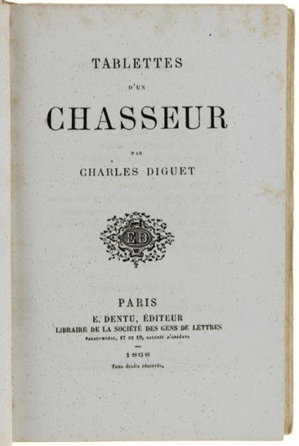 Tablettes D'un Chasseur - copertina