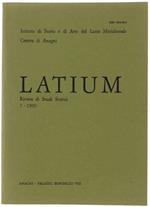 Latium. Rivista Di Studi Storici. N. 7 - 1990