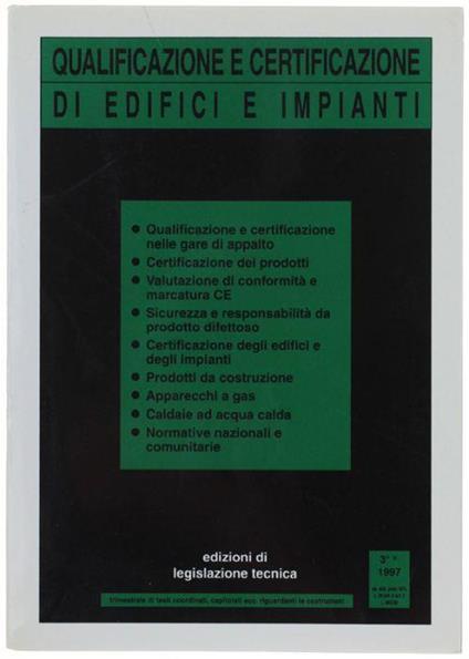 Qualificazione E Certificazione Di Edifici E Impianti - copertina