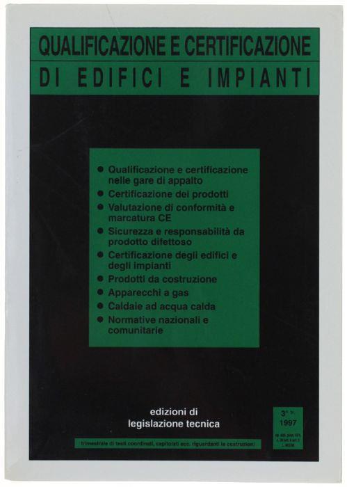 Qualificazione E Certificazione Di Edifici E Impianti - copertina