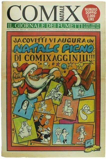 Comix. Il Giornale Dei Fumetti. N.43/44 - Numero Doppio Di Natale - 26 Dicembre 1992 Con Copertina Di Jacovitti - copertina