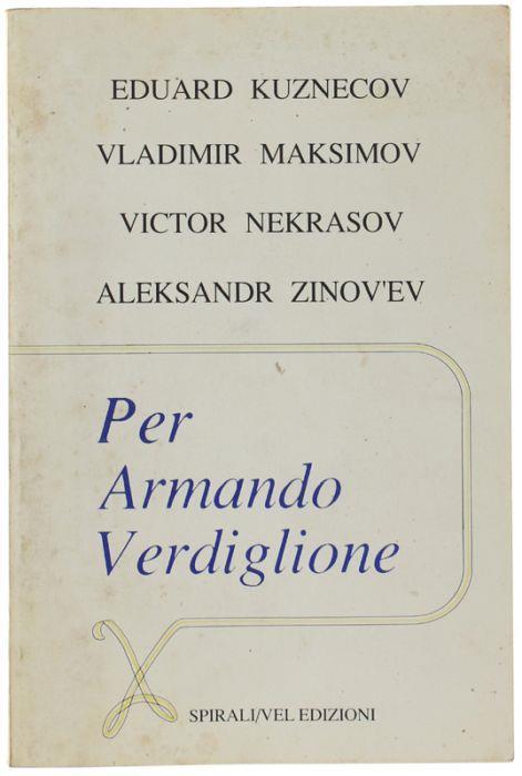 Per Armando Verdiglione - copertina