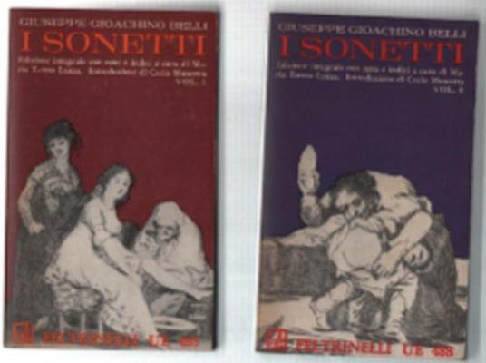 I Sonetti. Volume Primo, Secondo, Terzo E Quarto - Giuseppe Gioachino Belli - copertina