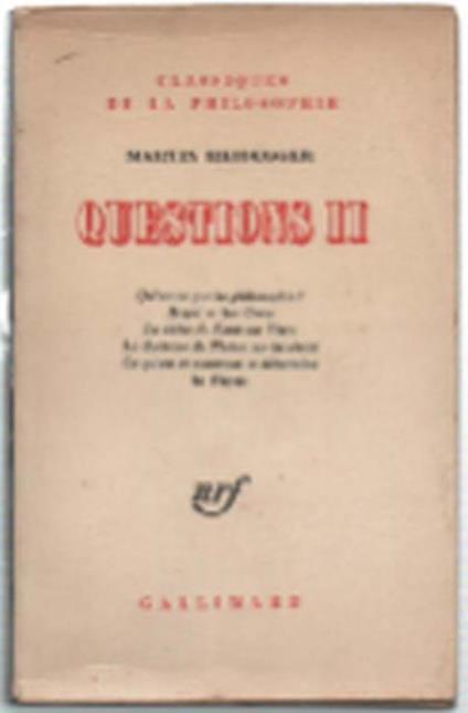 Questions Ii - Martin Heidegger - copertina