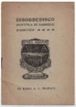 Disobbedisco Invettiva Di Gabriele D'annunzio