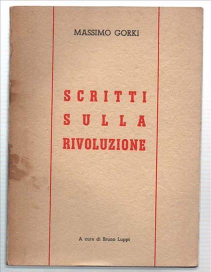 Scritti Sulla Rivoluzione - Maksim Gorkij - copertina