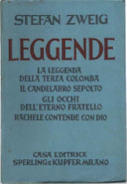Leggende - Stefan Zweig - copertina