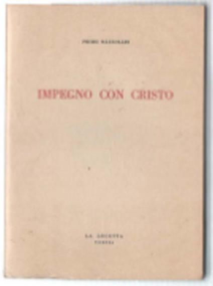 Impegno Con Cristo - Primo Mazzolari - copertina