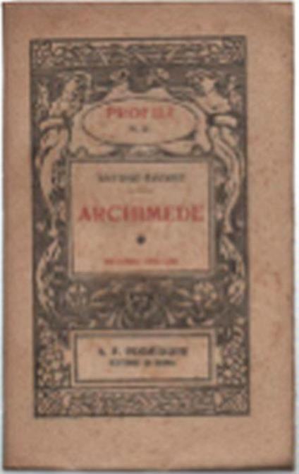 Archimede - Antonio Favaro - copertina