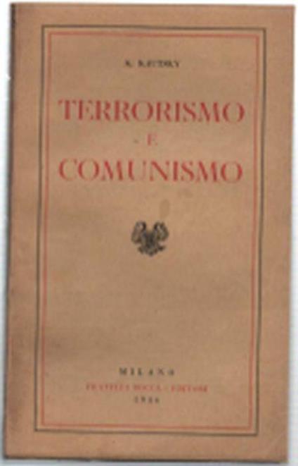 Terrorismo E Comunismo - Karl Kautsky - copertina