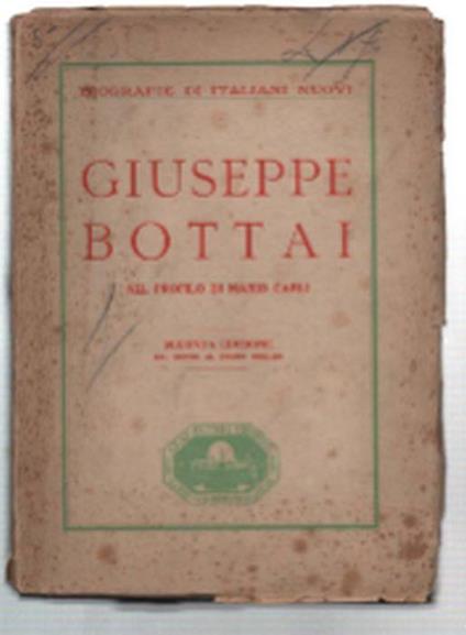 Giuseppe Bottai - Mario Carli - copertina