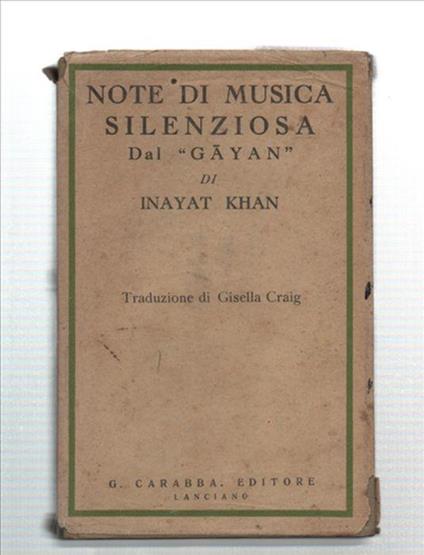 Note Di Musica Silenziosa Dal "Gayan" Di Inayat Khan - Hazrat Inayat Khan - copertina