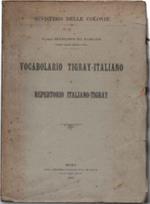 Vocabolario Tigray-Italiano E Repertorio Italiano-Tigray