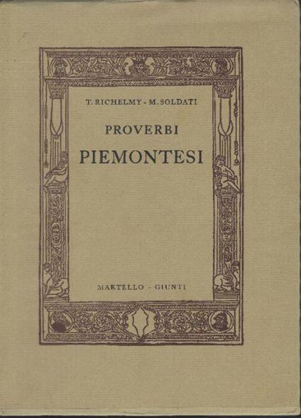 Proverbi Piemontesi - copertina