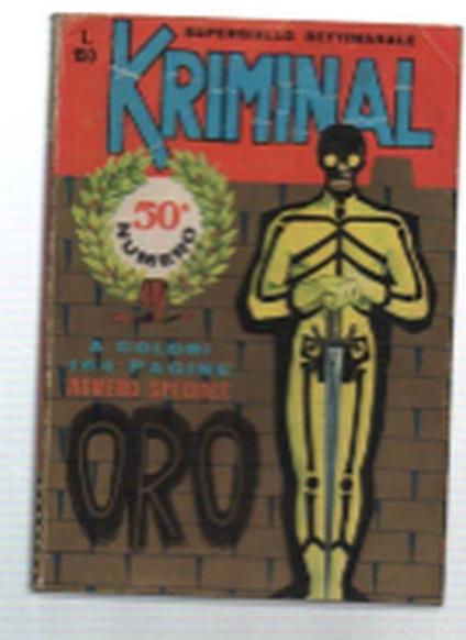 Kriminal N. 50 Oro - copertina