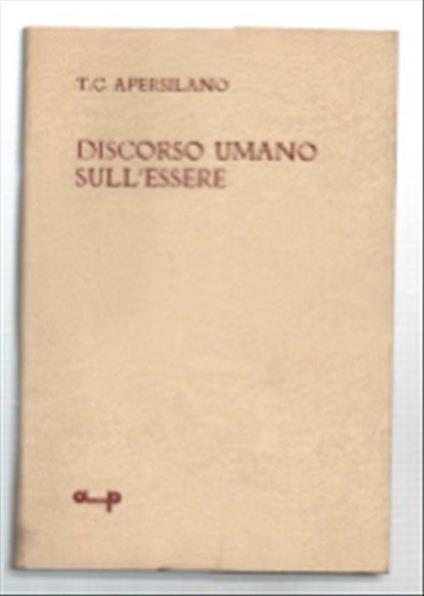 Discorso Umano Sull'essere - copertina